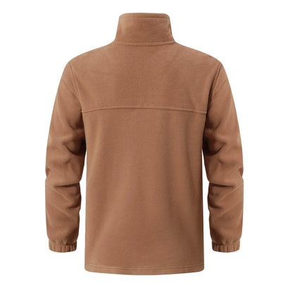 Men's Fleece Full Zip Brown Jacket